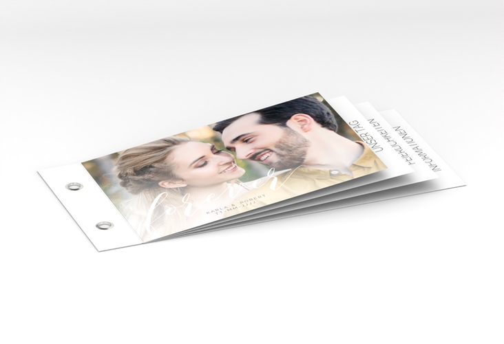 Hochzeitseinladung Promise Booklet weiss