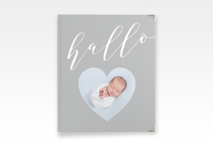 Baby Fotoalbum Hallo 21 x 25 cm grau