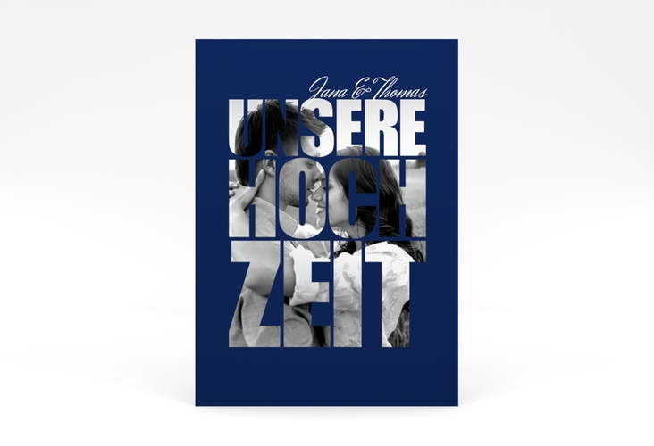 Willkommensschild Poster Letters 50 x 70 cm Poster blau