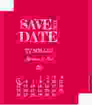 Save the Date-Kalenderblatt Rise Kalenderblatt-Karte pink