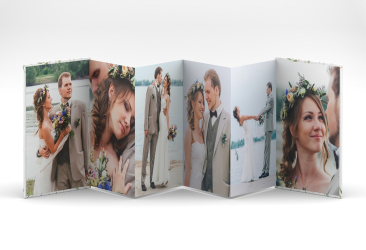 Foto-Leporello Hochzeit Wildblumen Leporello