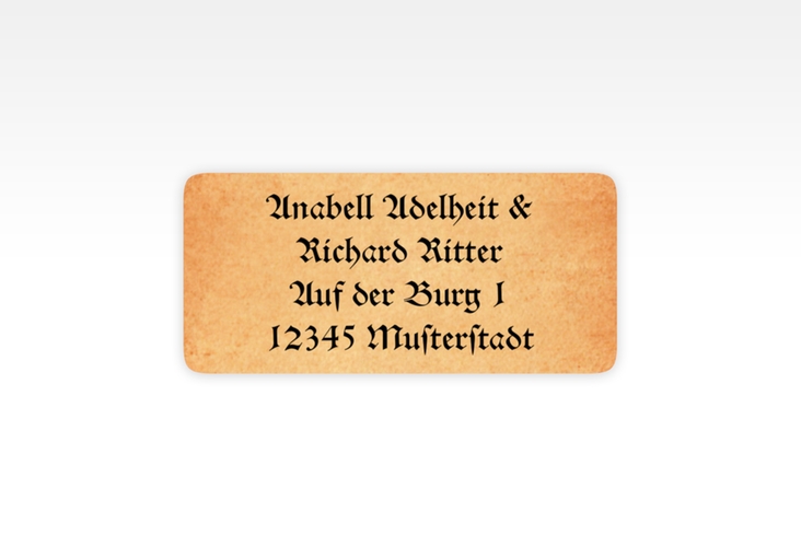 Absenderetikett Hochzeit Mittelalter 45,7 x 21,2 mm beige