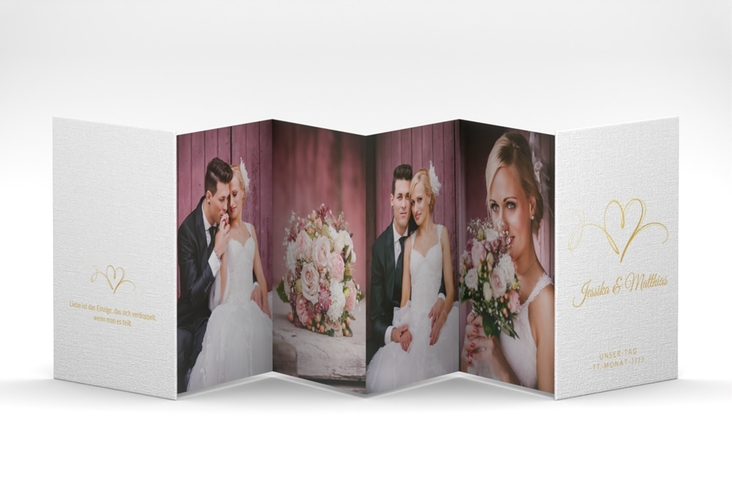 Foto-Leporello Hochzeit Envie Leporello gold