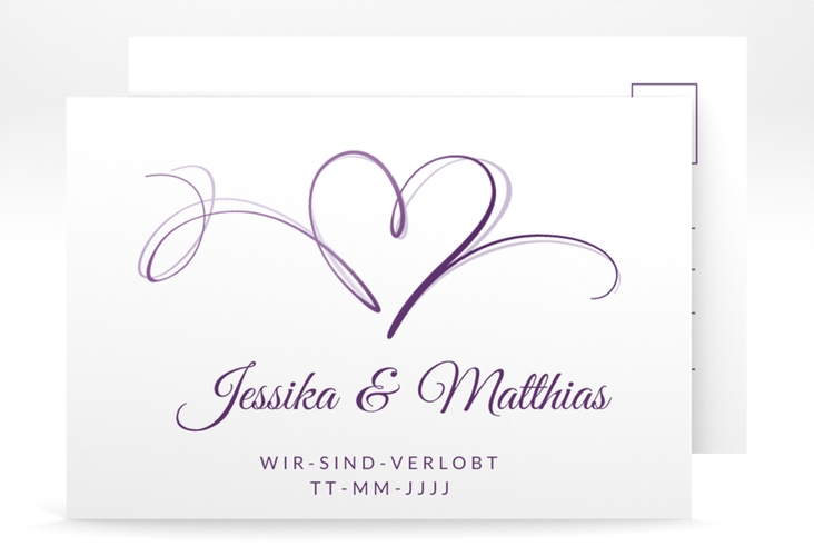 Verlobungskarte Hochzeit Envie A6 Postkarte