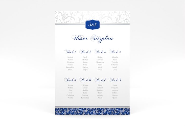 Sitzplan Poster Hochzeit Latina 50 x 70 cm Poster