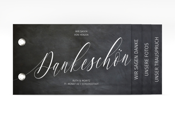 Danksagungskarte Hochzeit Chalkboard Booklet