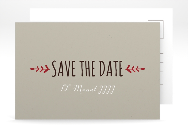 Save the Date-Postkarte Hochzeit Eden A6 Postkarte hochglanz