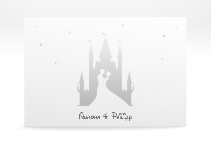 Save the Date Deckblatt Transparent Castle A6 Deckblatt transparent grau