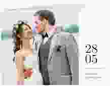 Dankeskarte Hochzeit Minimal A6 Klappkarte quer weiss