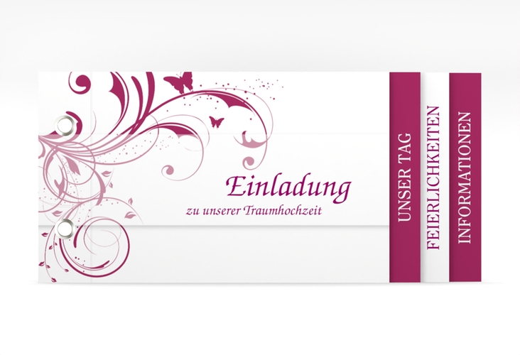 Hochzeitseinladung Palma Booklet hochglanz