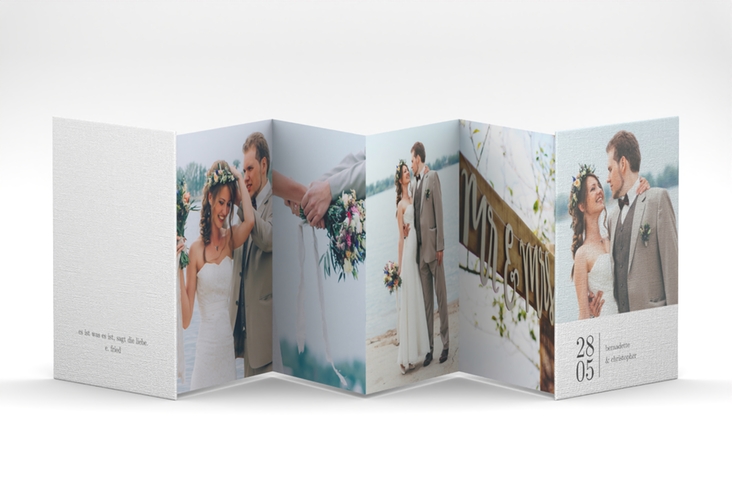 Foto-Leporello Hochzeit Minimal Leporello weiss