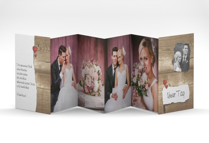 Foto-Leporello Hochzeit Reichenhall Leporello braun