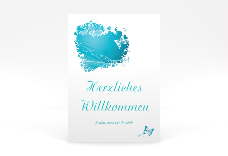 Willkommensschild Poster Mailand 50 x 70 cm Poster tuerkis