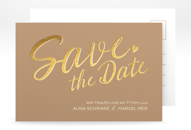 Save the Date-Postkarte Glam A6 Postkarte