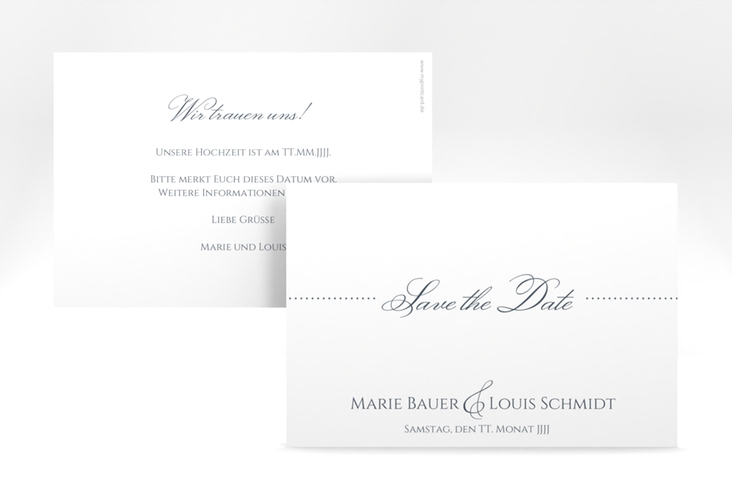 Save the Date-Karte Hochzeit Pure A6 Karte quer