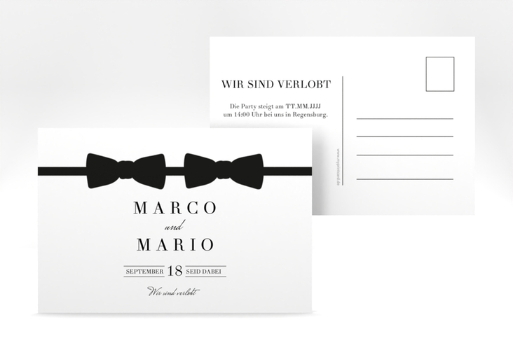 Verlobungskarte Hochzeit Suits A6 Postkarte