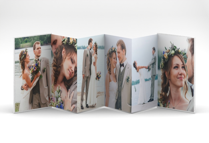 Foto-Leporello Hochzeit Fingerprint Leporello schlicht mit Fingerabdruck-Motiv