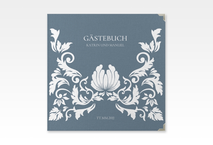 Gästebuch Selection Hochzeit Royal Leinen-Hardcover mit barockem Blumen-Ornament