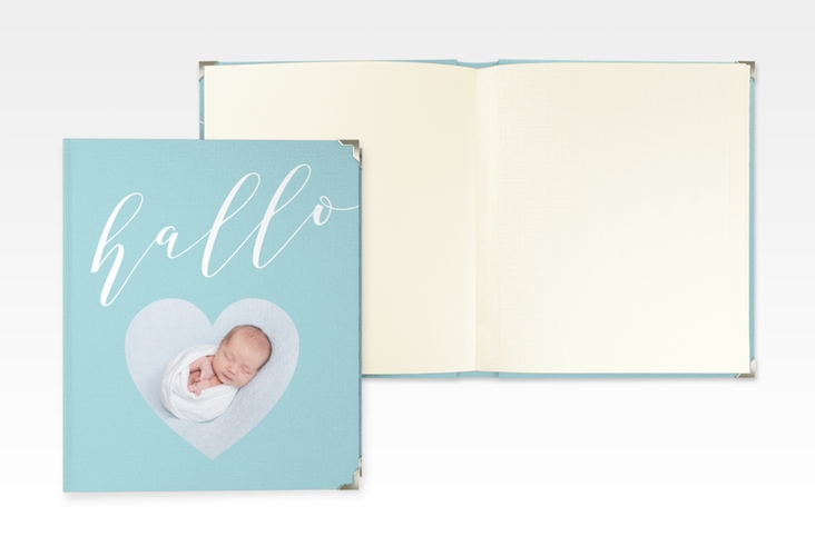 Baby Fotoalbum Hallo 21 x 25 cm blau