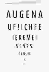 Einladung Geburtstag Sehtest A6 Klappkarte hoch weiss