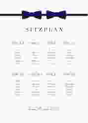 Sitzplan Poster Hochzeit Suits 50 x 70 cm Poster blau