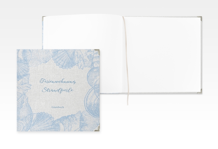 Gästebuch Selection Ferienwohnung Strandperle Leinen-Hardcover blau
