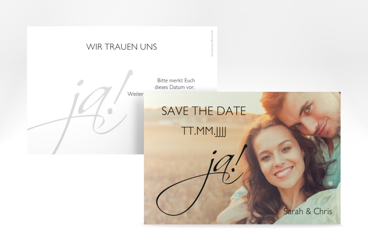 Save the Date-Karte Hochzeit Clarity A6 Karte quer