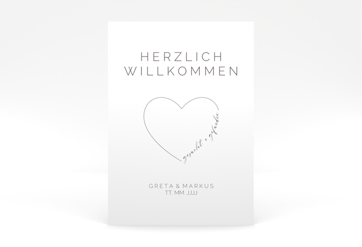 Willkommensschild Poster Lebenstraum 50 x 70 cm Poster weiss