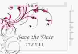 Save the Date-Postkarte Palma A6 Postkarte pink