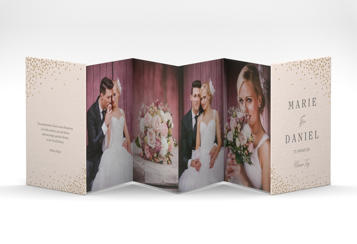 Foto-Leporello Hochzeit Glitter Leporello rosa