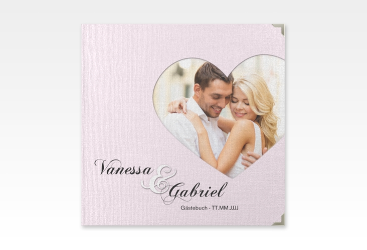 Gästebuch Selection Hochzeit Sweetheart Leinen-Hardcover rosa