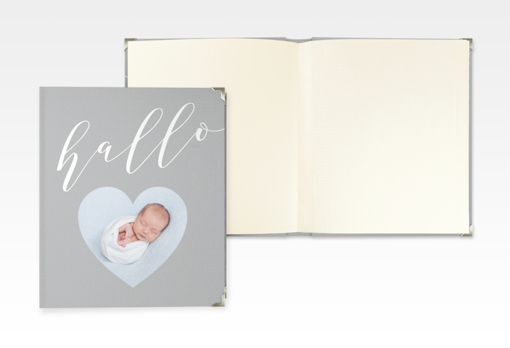 Baby Fotoalbum Hallo 21 x 25 cm grau