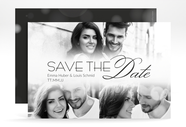 Save the Date-Karte Bokeh A6 Karte quer