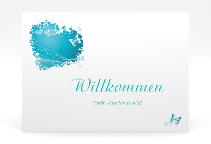 Willkommensschild Poster Mailand 70 x 50 cm Poster tuerkis