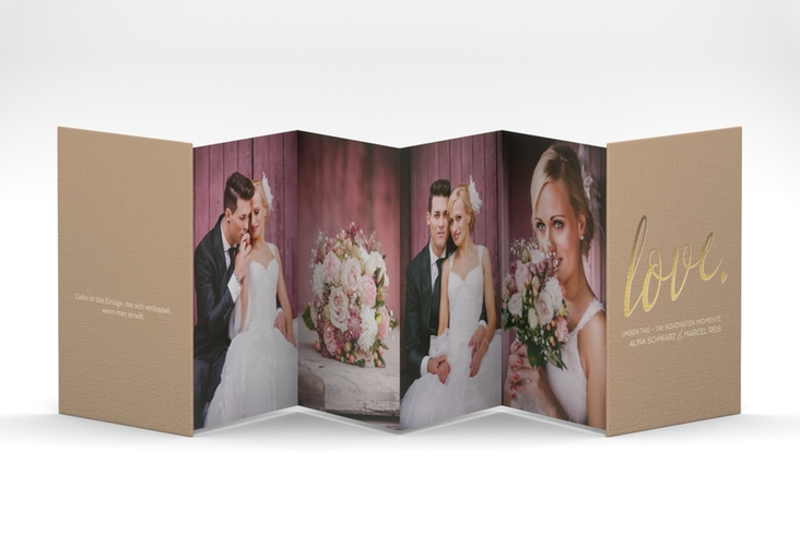 Foto-Leporello Hochzeit Glam Leporello beige