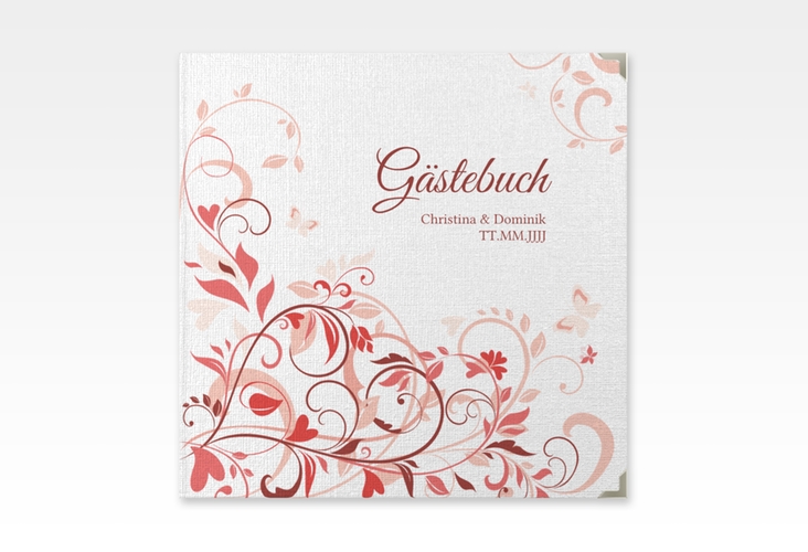 Gästebuch Selection Hochzeit Lilly Leinen-Hardcover rot