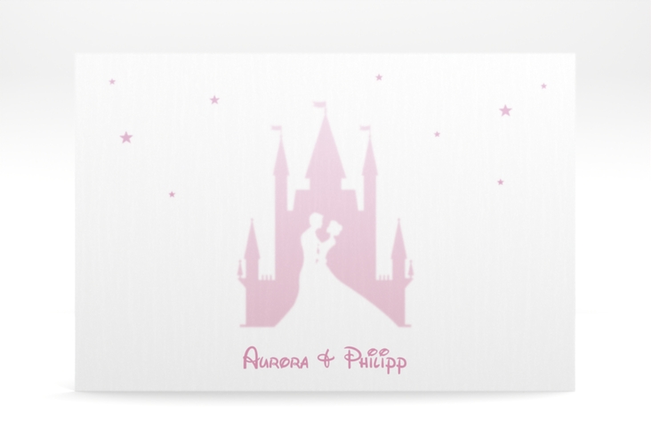 Save the Date Deckblatt Transparent Castle A6 Deckblatt transparent rosa