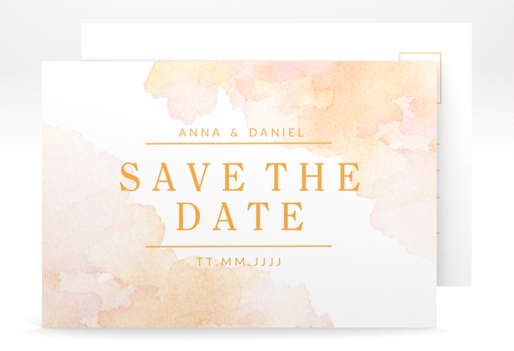 Save the Date-Postkarte Blush A6 Postkarte