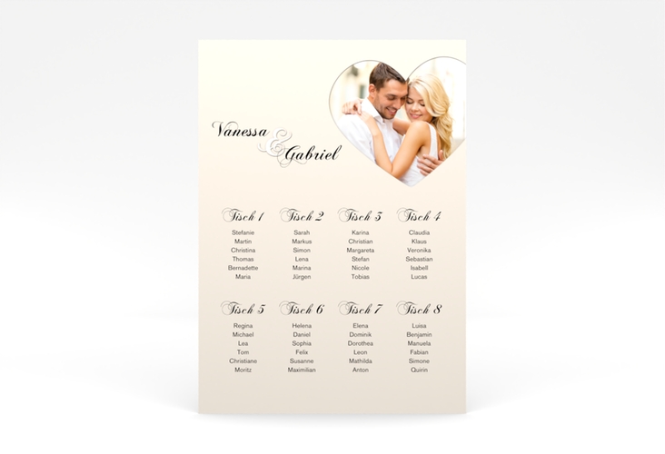 Sitzplan Poster Hochzeit Sweetheart 50 x 70 cm Poster