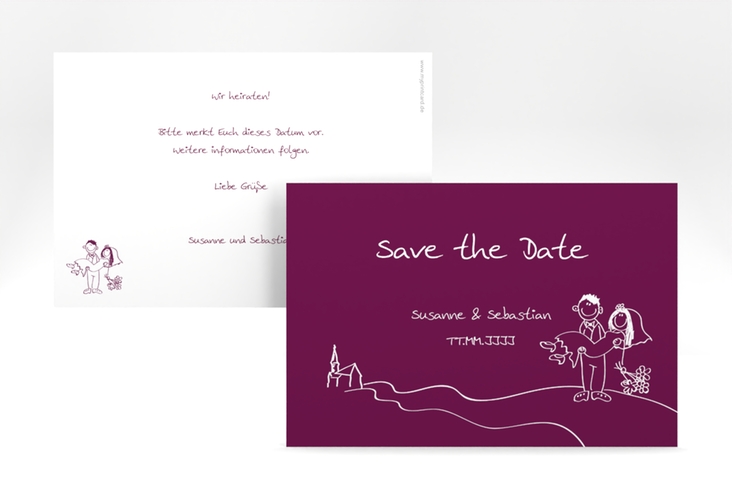 Save the Date-Karte Hochzeit Pisa A6 Karte quer