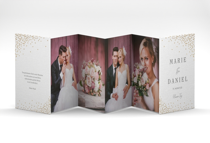 Foto-Leporello Hochzeit Glitter Leporello weiss