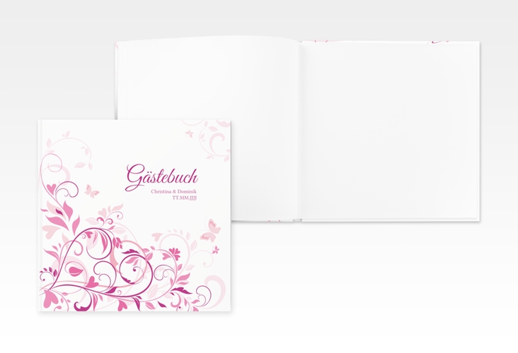 Gästebuch Creation Lilly 20 x 20 cm, Hardcover pink