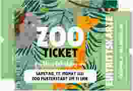 Einladungskarte Kindergeburtstag Zooticket