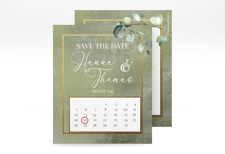 Save the Date-Kalenderblatt Jade Kalenderblatt-Karte