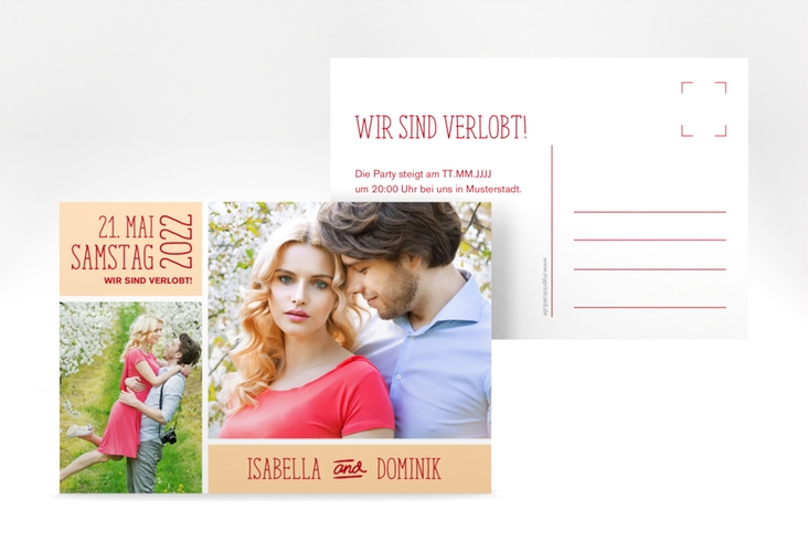 Verlobungskarte Hochzeit Gallery A6 Postkarte