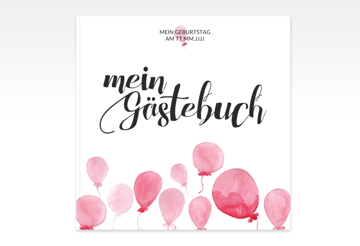 Gästebuch Creation Geburtstag Ballon 20 x 20 cm, Hardcover