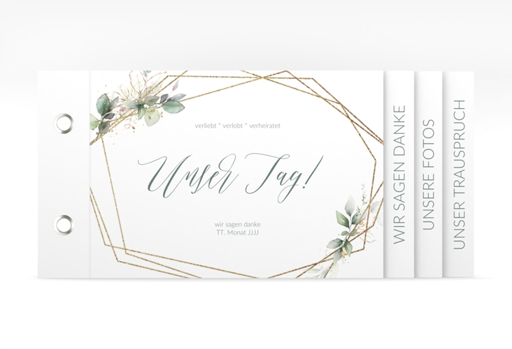 Danksagungskarte Hochzeit Greenish Booklet