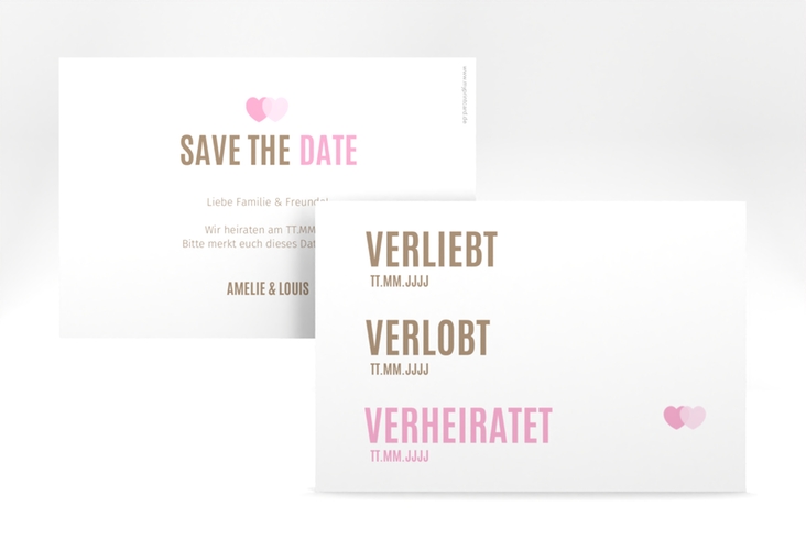 Save the Date-Karte Couple A6 Karte quer hochglanz