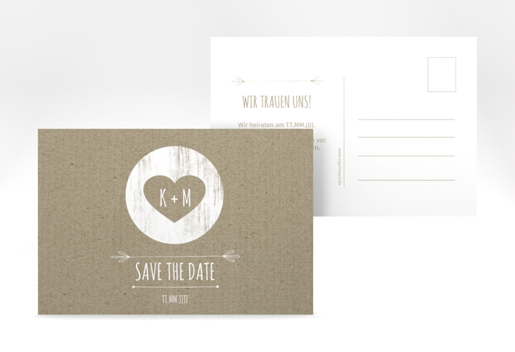 Save the Date-Postkarte Shabby A6 Postkarte