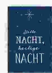 Geschäftliche Weihnachtskarte Weihnachtszeit A6 Karte hoch blau mit Stern am Nachthimmel